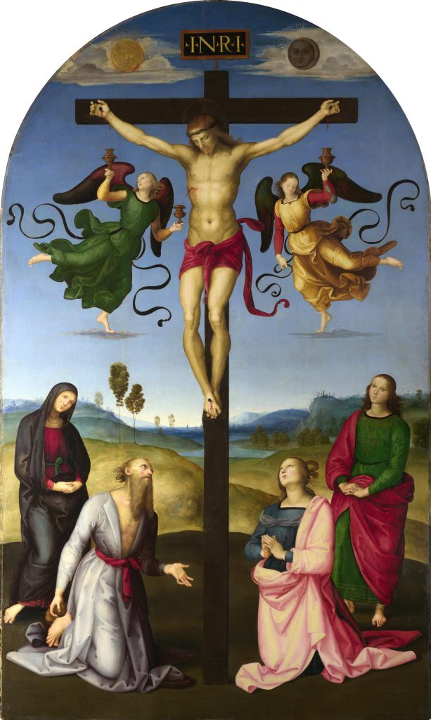 Full title: The Mond Crucifixion Artist: Raphael Date made: about 1502-3 Source: http://www.nationalgalleryimages.co.uk/ Contact: picture.library@nationalgallery.co.uk Copyright © The National Gallery, London