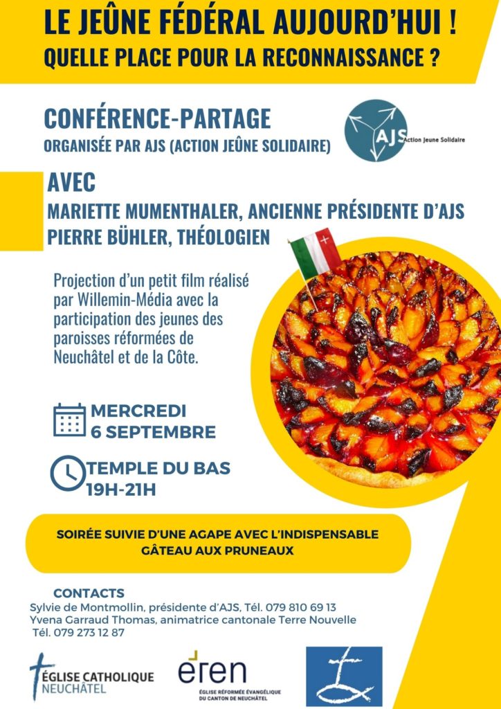 Affiche de la conférence-partage du 6 septembre 2023