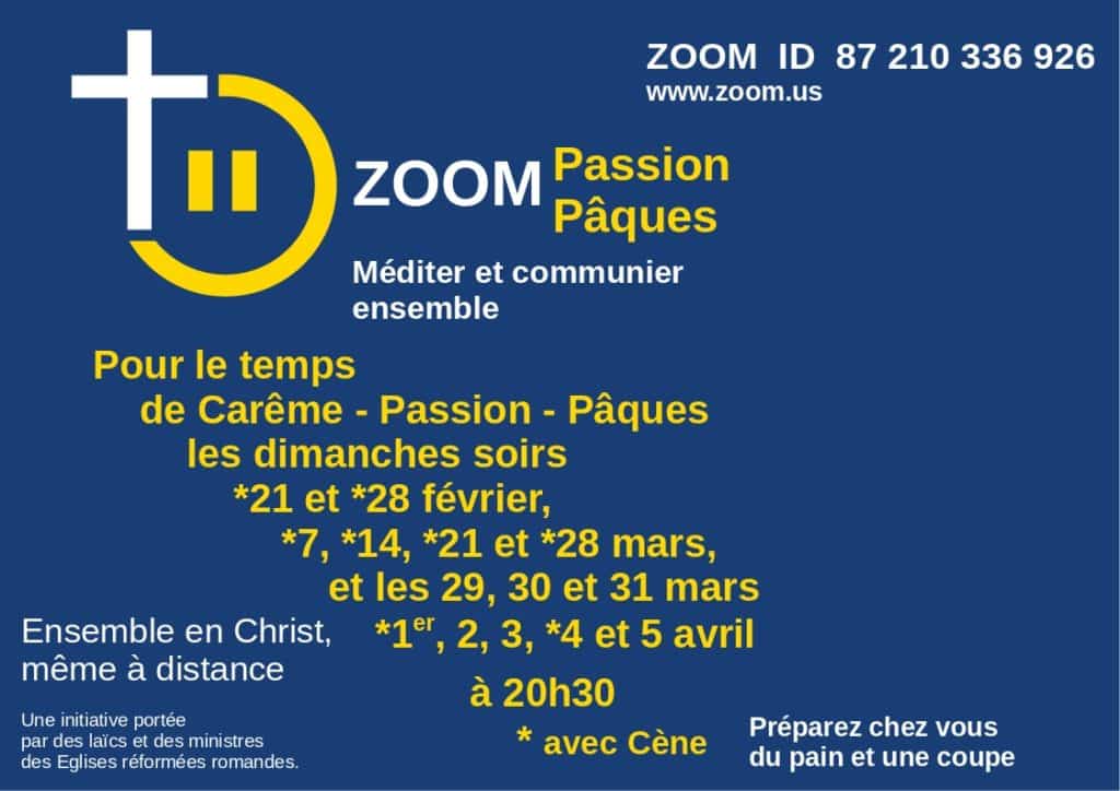 ZOOM Passion Pâques 2021