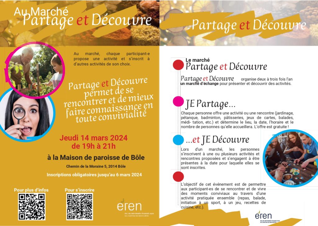 Partage et Découvre mars 2024